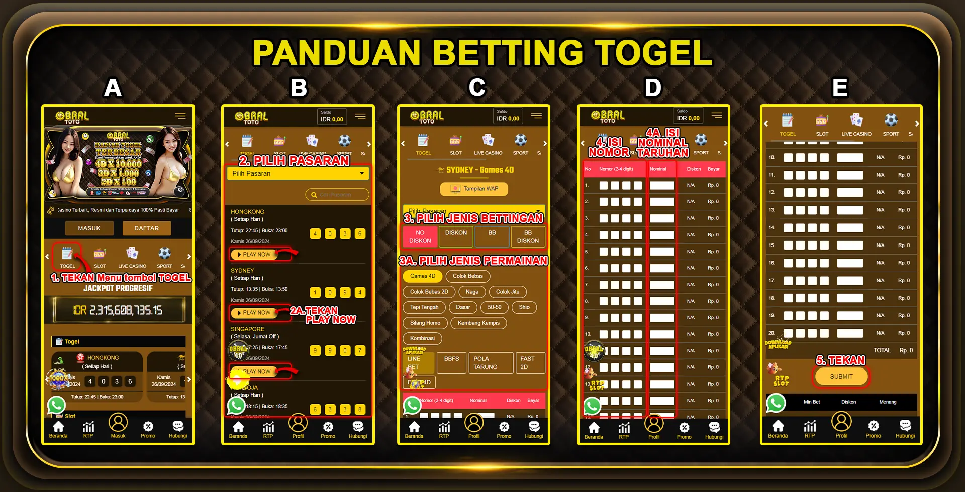 panduan betting togel